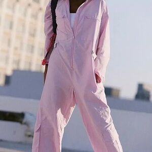 Free People Mesmerize Me Coveralls in Pink, BNWT, size XS